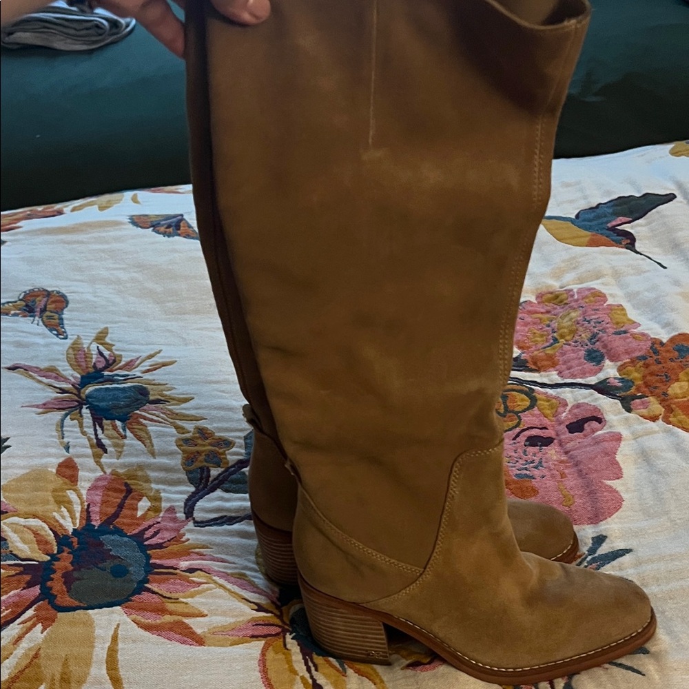 Sam Edelman Tan Suede Knee-High Boots